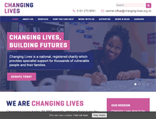 Tablet Screenshot of changing-lives.org.uk